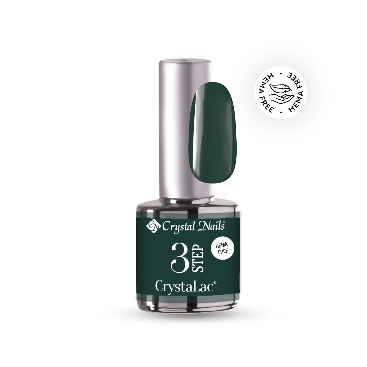 Crystal Nails 3 STEP HEMA Free CrystaLac - HF21 (8ml) - Örökzöld főképe